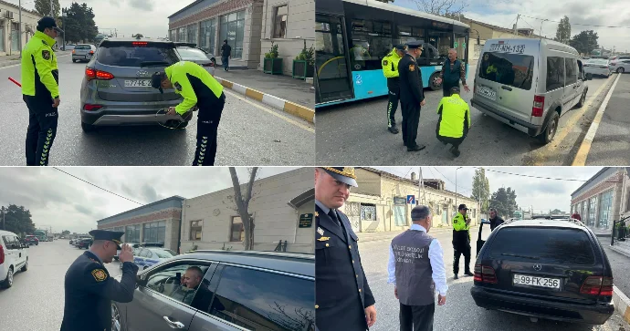 Suraxanıda avtomobillər yoxlanıldı; 8 sürücüyə PROTOKOL TƏRTİB EDİLDİ FOTOSESSİYA