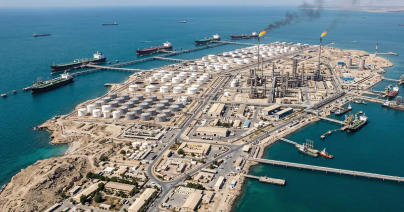 Возможный разлив нефти у иранского Харка