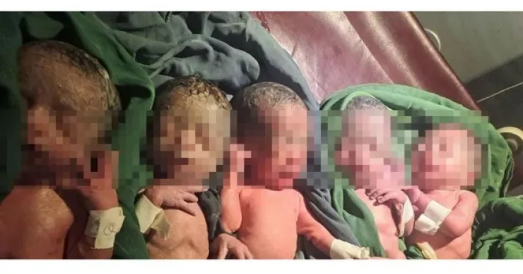 12 il sonsuzluqdan sonra birdəfəyə 5 uşaq dünyaya gətirdi