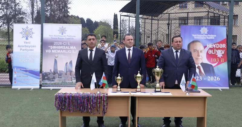 Tovuz rayonunda 13 14 yaşlı yeniyetmə oğlanlar arasında minifutbol üzrə rayon turniri keçirilib FOTO