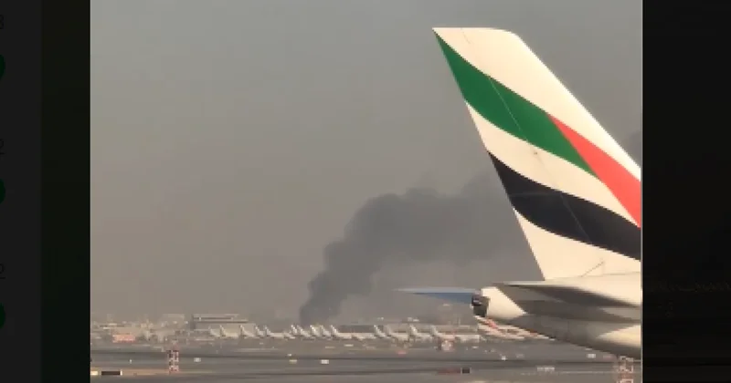 Dubay aeroportunda qatı tüstü müşahidə olunur