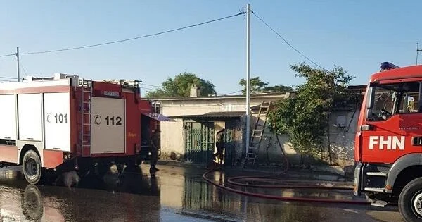 Hacıqabulda ev yandı