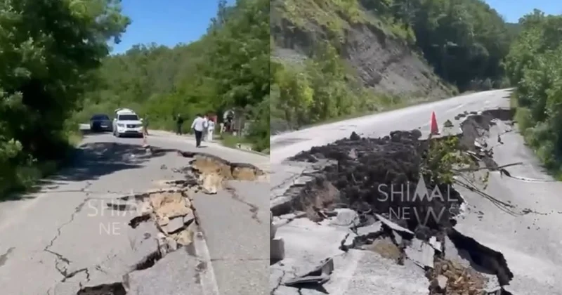 Altıağac yolu bağlandı, təhlükəli vəziyyət yarandı Video
