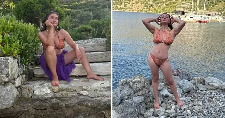 50 yaşlı Nurgül Yeşilçaydan cəsarətli paylaşım: Tək bikini ilə...