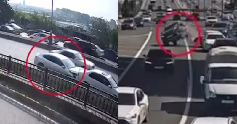 Telefona başı qarışan sürücülərin törətdiyi qəzalar ANBAAN VİDEO