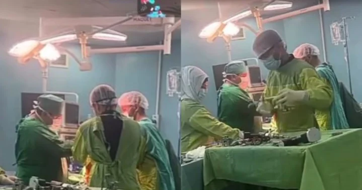 Daha bir həkimin əməliyyat zamanı canlı yayım açdığı görüntülər yayıldı