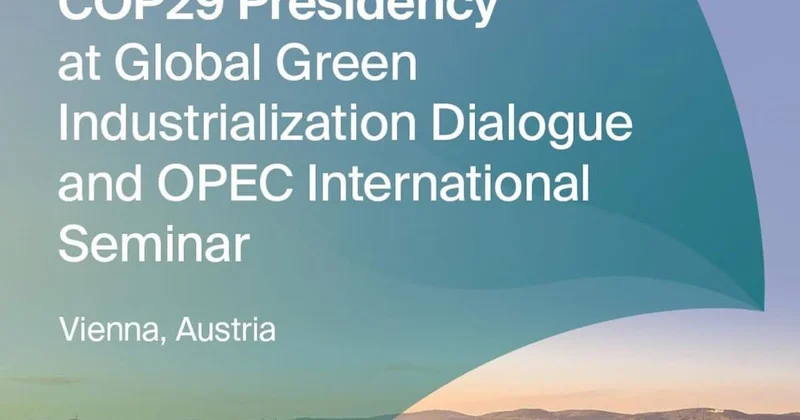 COP29 Sədrliyi Vyanada UNIDO və OPEC tədbirlərində ölkəmizi təmsil edəcək