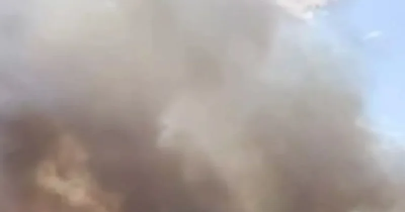 Сильный пожар в Баку видео