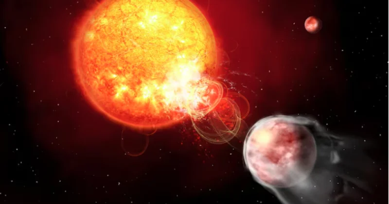 Astronomlar öz ulduzunun alovuna məruz qalan yad planeti müşahidə ediblər