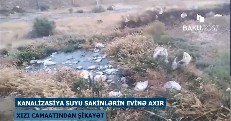 Kanalizasiya yox, əziyyət çox... Çirkab sularında boğulan Xızı VİDEO