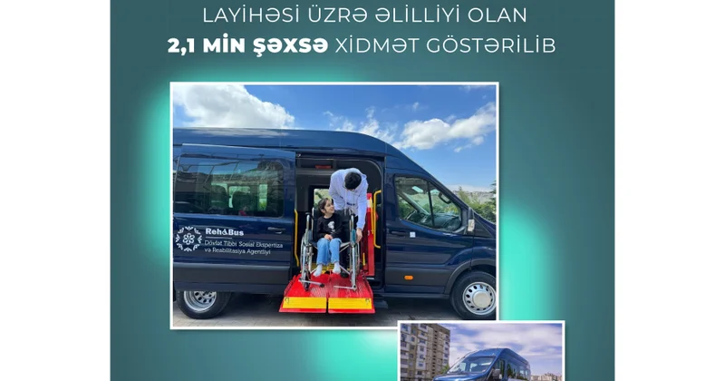“Rehabus” layihəsi üzrə əlilliyi olan 2 mindən çox şəxsə xidmət göstərilib