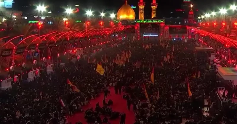 Многотысячная процессия в Кербеле в память об Али Хаменеи ВИДЕО