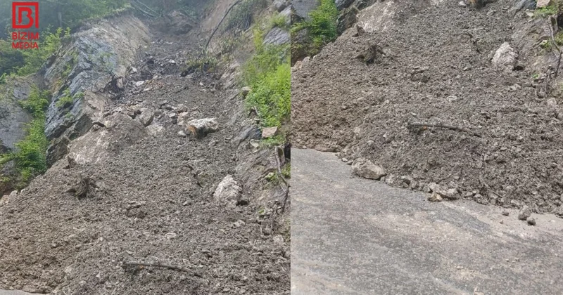 Quba Xınalıq yolunda sürüşmə: Hərəkət çətinləşdi FOTO/VİDEO