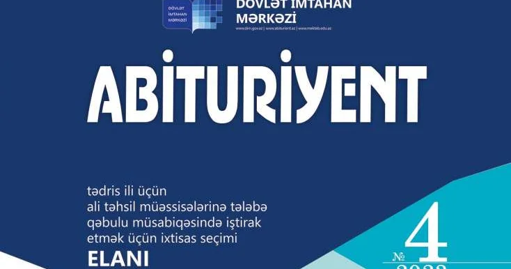 “Abituriyent” jurnalı bu tarixdə dərc olunacaq RƏSMİ