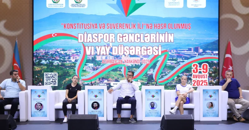 Xankəndidə diaspor gənclərinin idmançılarla görüşü olub
