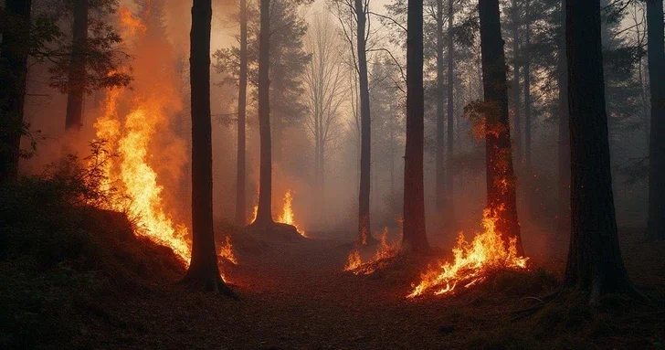 В Суговушане вспыхнул лесной пожар