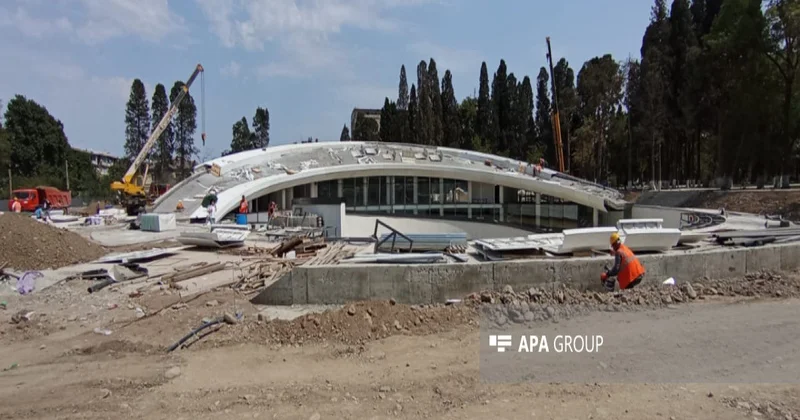 Gəncə Memorial Kompleksində binanın tikintisi tamamlanma mərhələsindədir FOTO