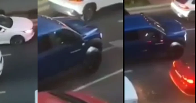 Bakıda sürücü ətrafdakı insanlara narahatlıq verib VİDEO