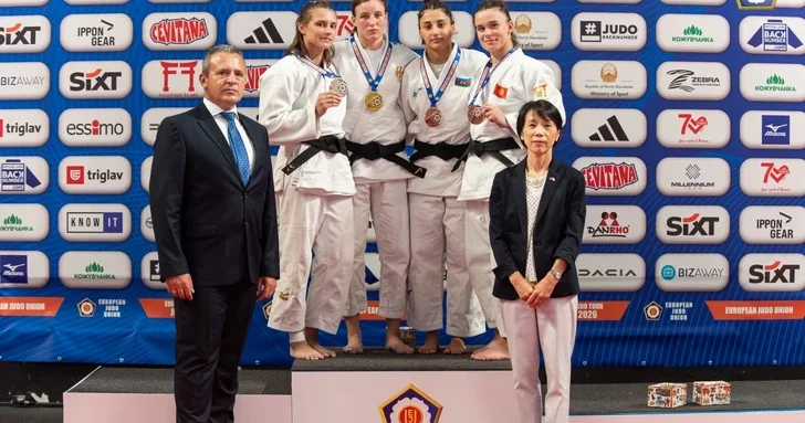 Нильгюн Рзаева завоевала бронзовую медаль на Кубке Европы по дзюдо в Скопье