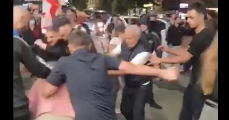 Столкновения у штаба Кахи Каладзе в Тбилиси Minval Politika