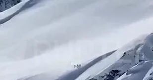 Лавина сошла в Новой Зеландии ВИДЕО