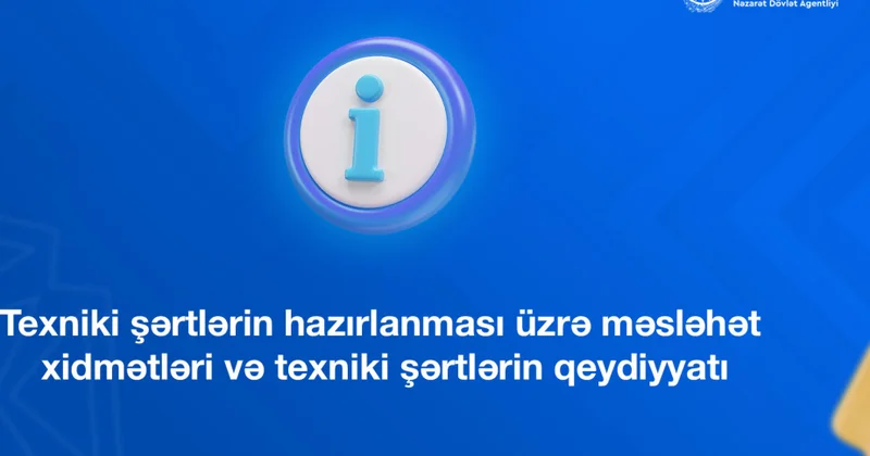 Bu ilin 7 ayında texniki şərtlərin qeydiyyata alınması ilə bağlı 62 müraciət qeydə alınıb