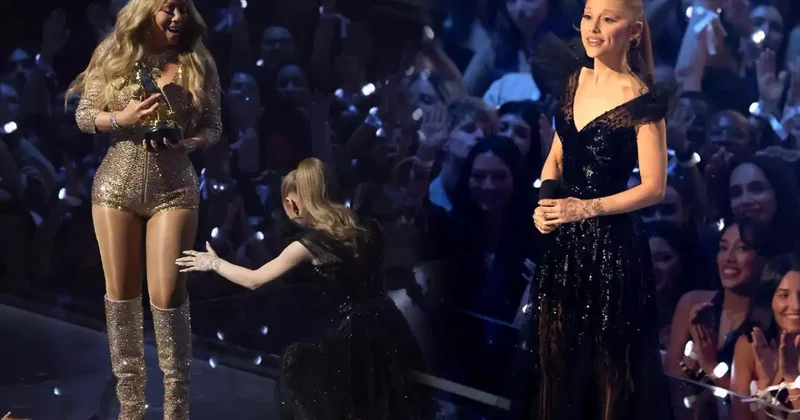 Ариана Гранде встала на колени перед Мэрайей Кэри: трогательный момент Music Awards 2025 ФОТО