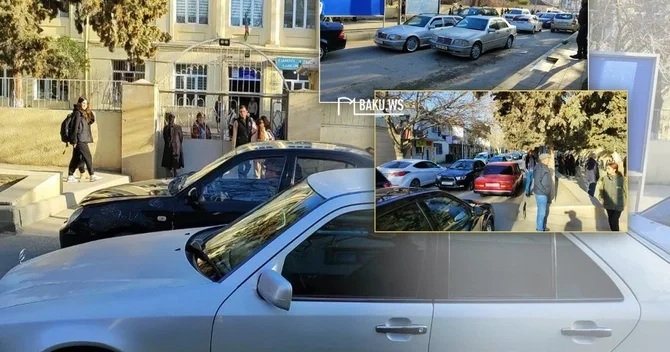 Məktəb qarşısında tıxac təhlükəsi Valideynlərə XƏBƏRDARLIQ