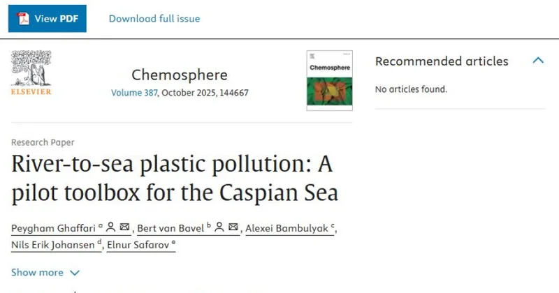 Xəzərin plastik çirklənməsi problemlərinə dair araşdırma aparılıb