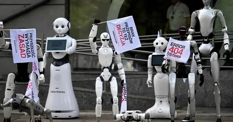 Bu dəfə robotlar “etiraz aksiyası keçirdi” Video