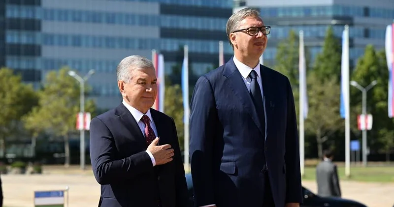 Özbəkistan Prezidenti Belqradda Vuçiçlə görüşüb