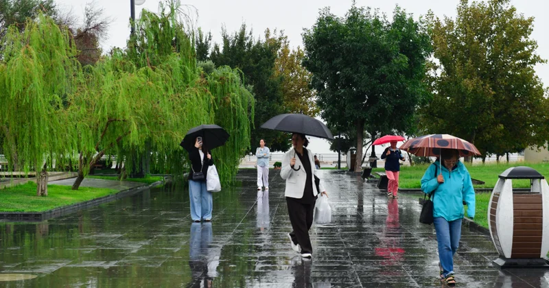 Yağışlı Bakıdan FOTOLAR