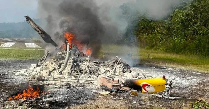 Helikopter qəzaya uğradı Sağ qalan yoxdur