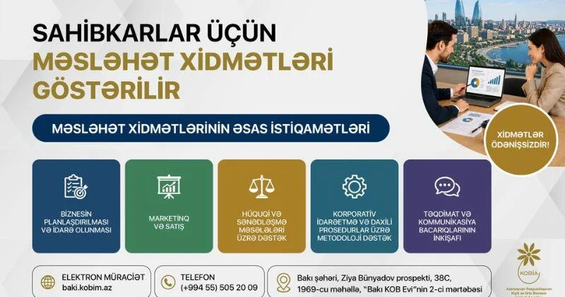 Sahibkarlar üçün məsləhət xidmətləri davam edir
