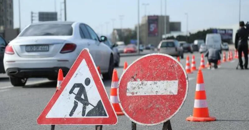 Bakıda təmir olunan yol yenidən çökdü