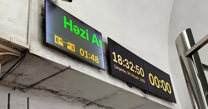 Bakı metrosunda yenilik: Qatarın nə vaxt gələcəyi ekranlarda görünür VİDEO