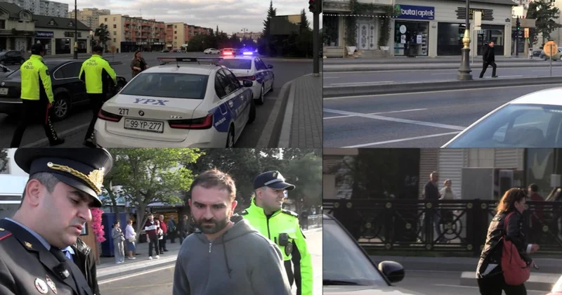 Bakıda piyadalar üçün dərs: Polis ölüm anlarını göstərdi