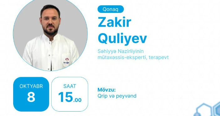 SN nin canlı yayımı qrip və peyvənd haqqında olacaq