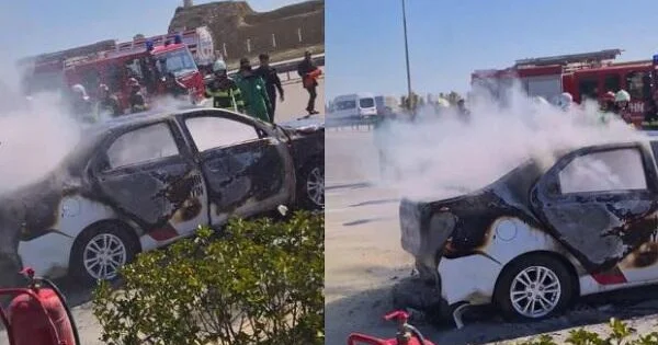 Toydan qayıdarkən qəza törətdi, yanaraq öldü