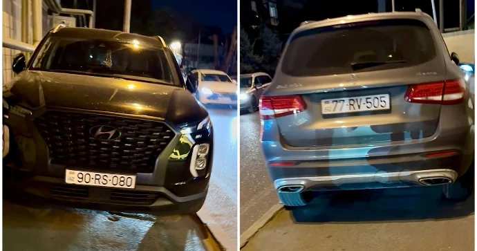 Bu ərazidə səkilər sürücülərin parkinq yerinə çevrilib Piyadalar təhlükədədir VİDEO