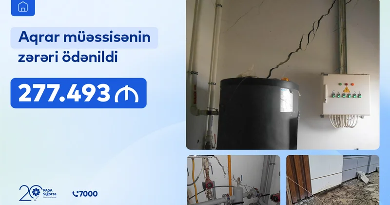 277.493 ₼ sığorta ödənişi: PAŞA Sığorta aqrar müəssisənin zərərini ödədi