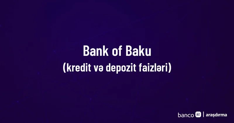 Bank of Baku nun kredit və depozit faizləri