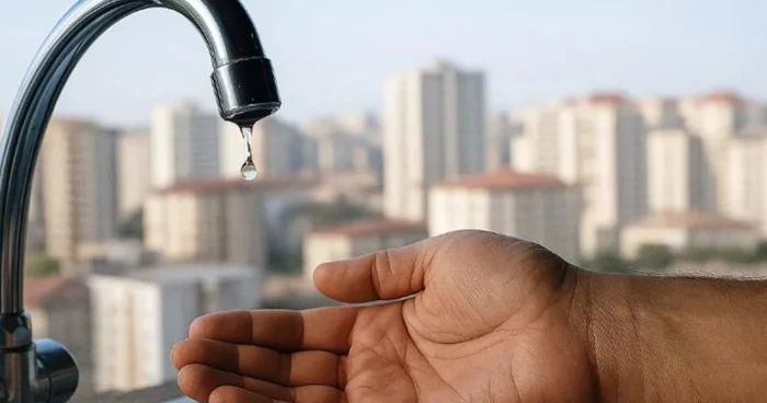 Günlərlə susuz qalan Xırdalan Nə vaxt bərpa olunacaq?