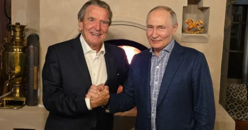 Путин принял дома старого друга Шрёдера