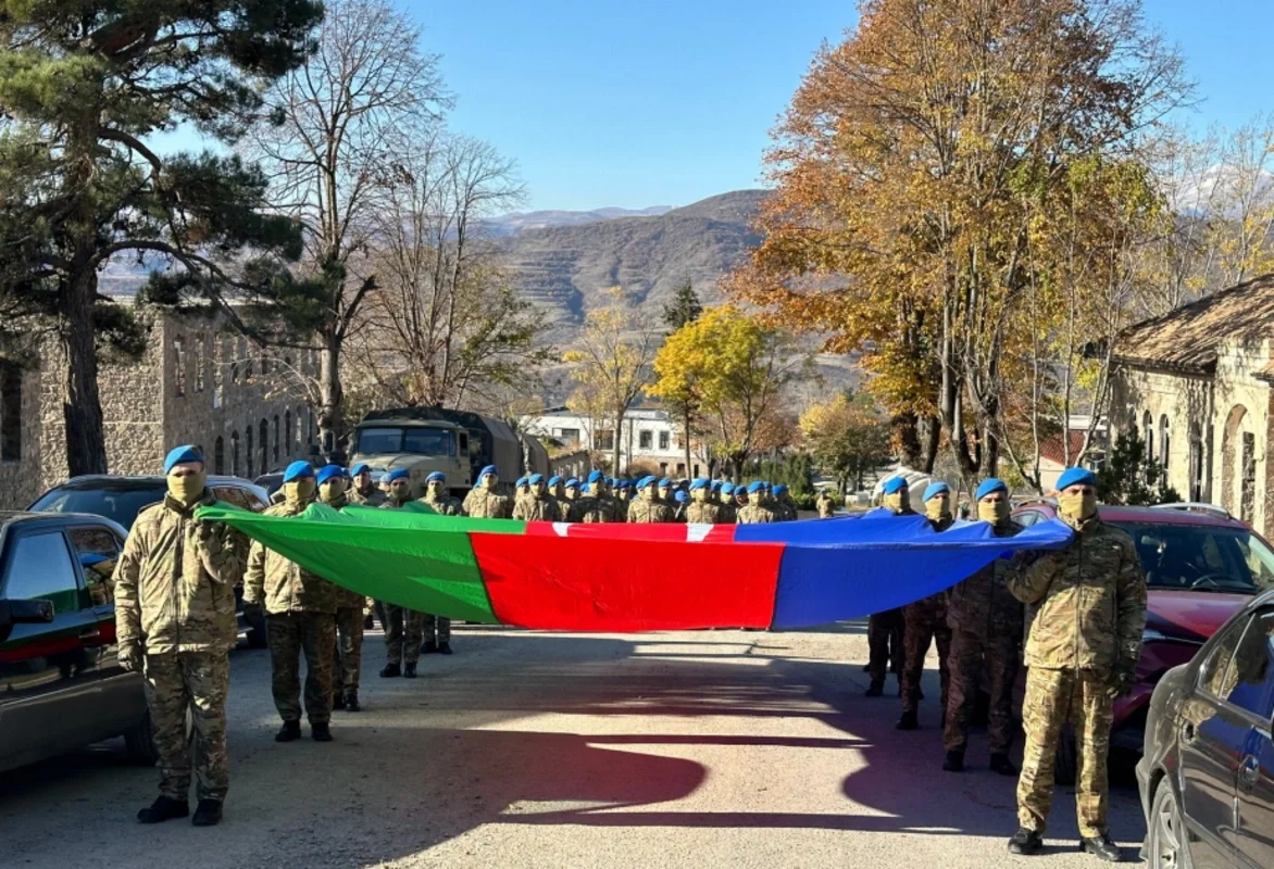 Laçında hərbçilərin iştirakı ilə yürüş təşkil olundu