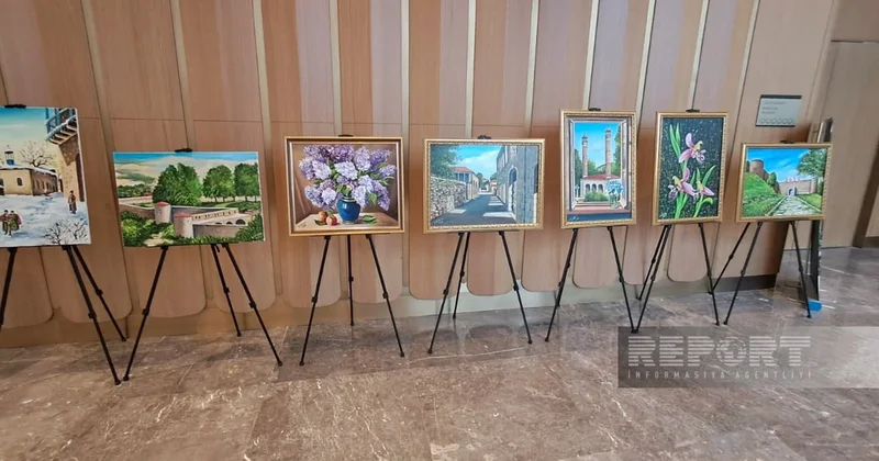 Şuşada yerli rəssamların sərgisi açılıb FOTOLAR