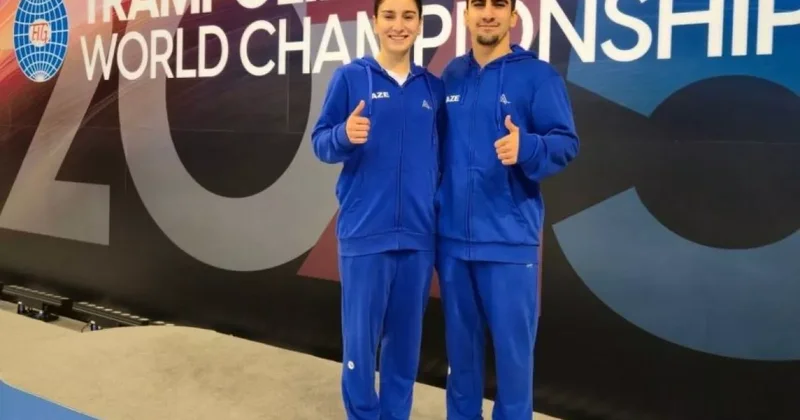 Азербайджанский дуэт завоевал бронзу ЧМ по гимнастике на батуте и тамблингу