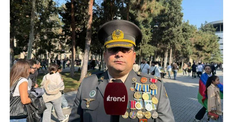 Hərbi paradda sərgilənən texnikalar ordumuzun inkişafının sübutudur MN zabiti