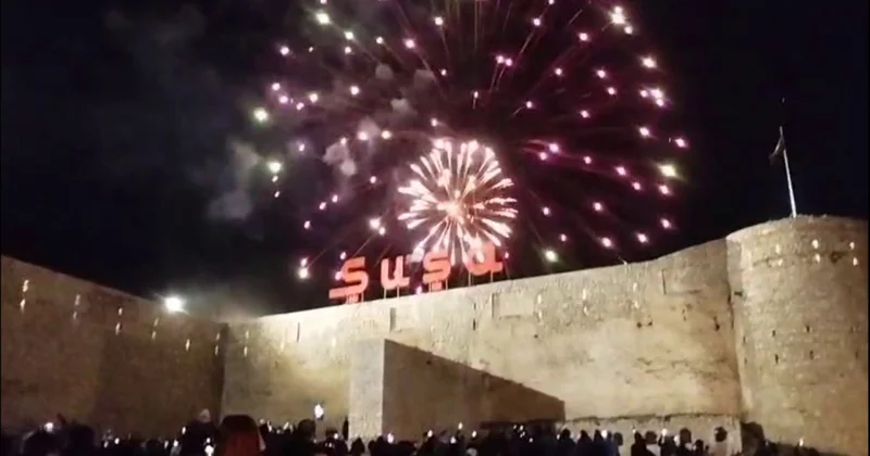 Şuşada möhtəşəm atəşfəşanlıq FOTO