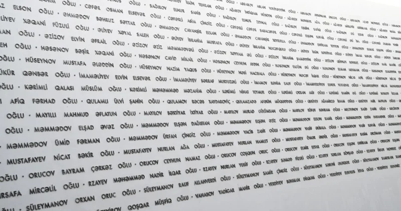 Bütün şəhidlərimizin adları Zəfər muzeyindəki divara həkk edilib FOTOLAR